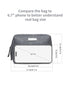 Narwey Small Makeup Bag for Purse - Mini Cosmetic Bag Travel Pouch with Compartments for Women (Small, Grey)