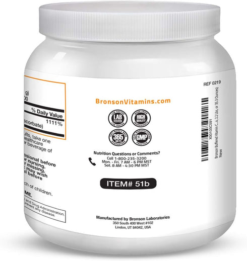 Buffered Vitamin C Powder, Ascorbic Acid with Sodium Ascorbate, 1 Kilogram (2.2 Lbs)