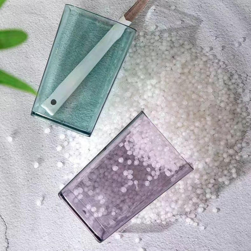Namzi 2 Pcs,2.16 2.16 3.85inch,Reusable,Simple Pink Translucent Square Mouthwash Cups * * Design
