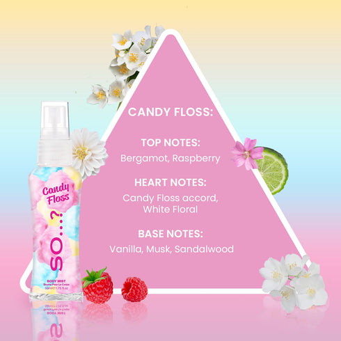 So ? Body Mist Set - Body Spray for Women - Gifts for Women - 650 to 1000 Sprays - Travel Size Perfume - Vegan Perfumes for Women - 4 pcs