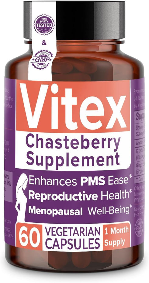Intimate Rose Vitex Chasteberry Supplement for Women, 1000 mg for Hormone Balance, Fertility & PMS Support