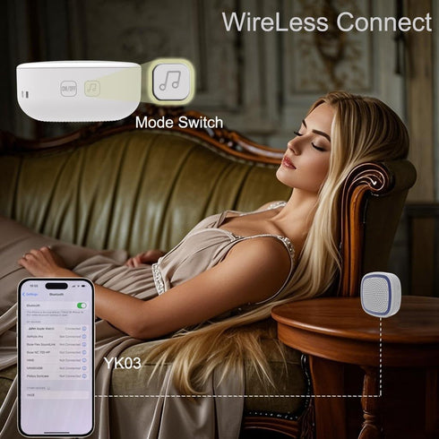 UNIONOW 36 Function,3 Timers,15 White Noise Machine,Wireless Connect Sound Machine with Soothing Sounds, Sleep Machine