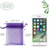 HRX Package 100pcs Little Organza Bags, 3 x 4 inch Purple Mesh Bags for Jewelry Party Favor