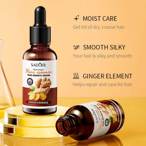 Ginger Hair Treatment Oil, Hair Growth Serum for Hair Loss, Enhance Elasticity and Toughness, Essential Oil for All