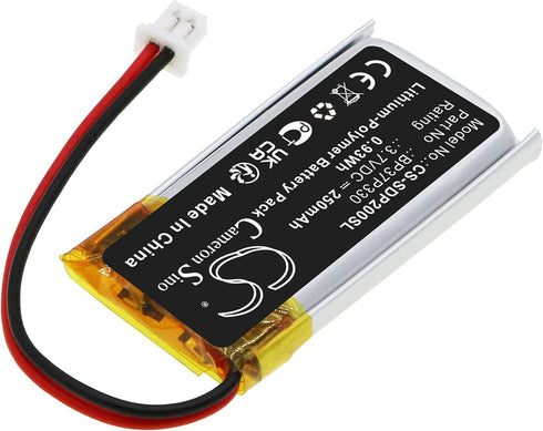 DRAWBELL Battery 250mAh for D'ogtra E-Collar Receivers 200C, 202C, 280C, fit Part NO:BP37P330