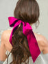 6 inch x 24 Yards Long Hot Pink Satin Ribbon, Wide Solid Fabric for Wedding, Birthday Party Decoration