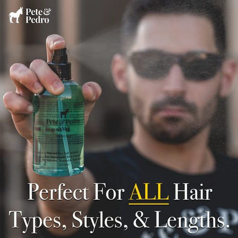 Pete & Pedro Natural Sea Salt Spray for Hair, Adds Volume, Texture, Thickness & Light Hold
