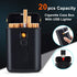Cigarette Case with Lighter, King Size Portable Pack for 20 Regular Size Cigarettes, USB Rechargeable Lighter