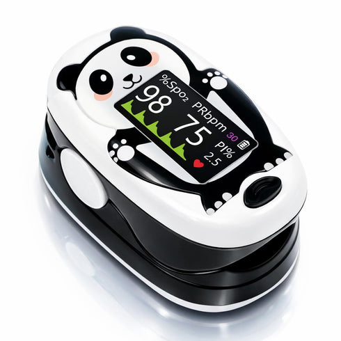 mekaaoo Panda Pediatric Pulse Oximeter for Kids (2+), Children Oxygen Monitor Fingertip with