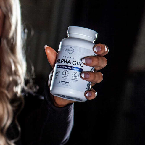 Type Zero Ultra Clean Alpha GPC Choline Supplement (90 Capsules | 600mg) Non-GMO, Soy Free Nootropics for Brain Focus
