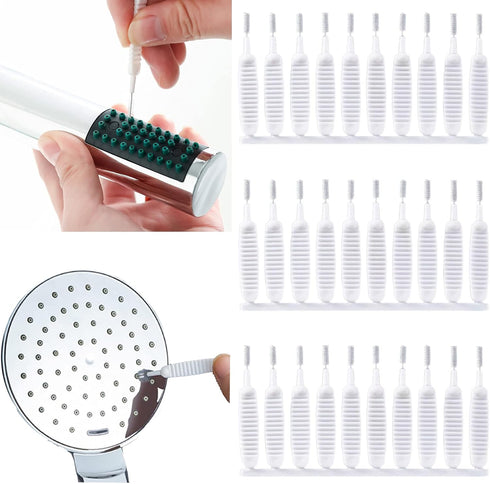 30pcs Shower Nozzle Cleaning Brush, Anti-Clogging for Shower Head Cleaning with Nylon Bristle Non-Slip Handle by Alnorte