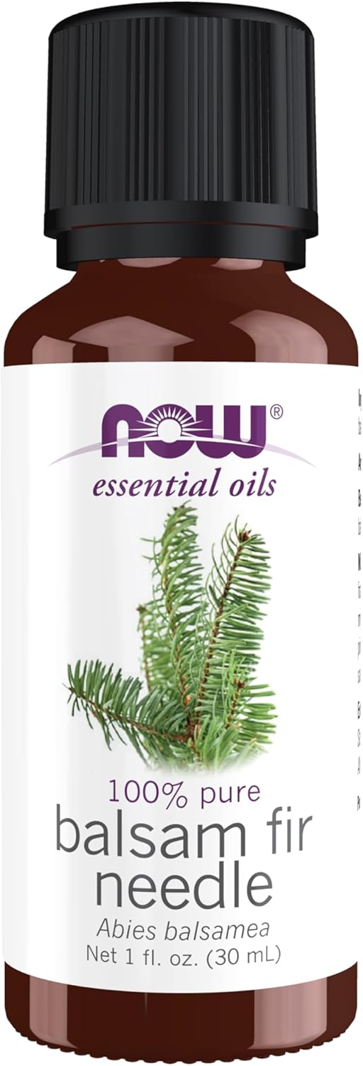 NOW Essential Oils Balsam Fir Needle Oil, Woodsy Aromatherapy Scent, 100% Pure, 1-Ounce
