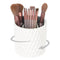Makeup Brush Holder Organizer, 360° Rotating Multi-Functional Pen Holder for Desk, Storage Cup for Beauty Tools - White