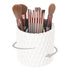 Makeup Brush Holder Organizer, 360° Rotating Multi-Functional Pen Holder for Desk, Storage Cup for Beauty Tools - White