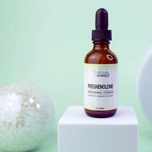 Pregnenolone Oil - Natural Bio-identical Hormone Balance Supplement, 2oz Bottle - Six Month Supply