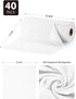 Microfiber Cloths in a Roll, Reusable Washable Tear Away Cleaning Rags, 12" x 12", 40 Pack (White) for Auto and Home