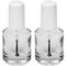 Karlash Premium Empty Polish Bottle, Clear + Brush + Mixing Ball + White Cap, 0.5 Oz (2 Piece)