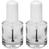 Karlash Premium Empty Polish Bottle, Clear + Brush + Mixing Ball + White Cap, 0.5 Oz (2 Piece)