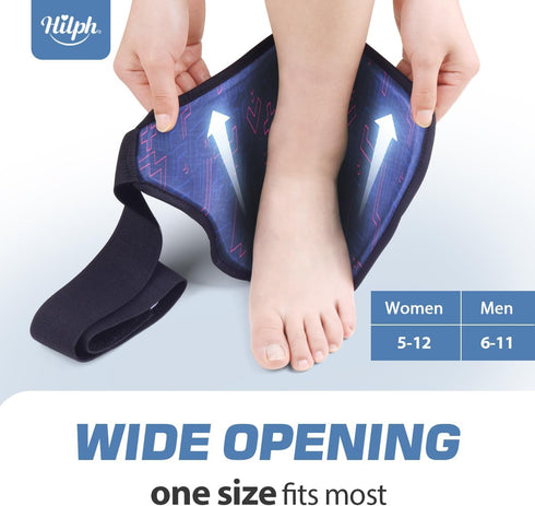 Hilph Ankle Heel Ice Pack Wrap for Swelling & Achilles Tendonitis, Reusable Gel Ice Pack for Pain Relief (Blue)