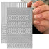 Line Nail Art Stickers, 3D Curved Lines Decals, Gold Silver Black Adhesive Tapes for French Nail Design, 8 Sheets