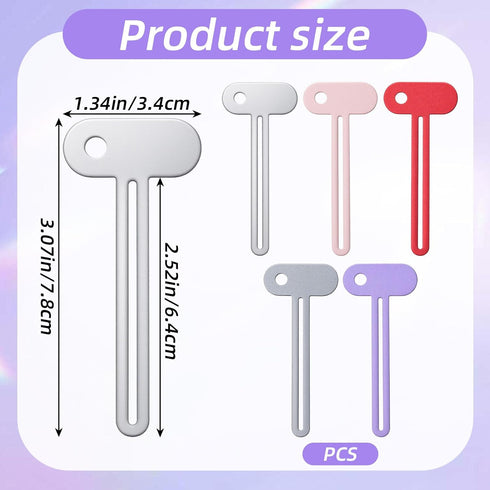 Ymapinc 5Pcs Metal Toothpaste Squeezer Tool, Tube Roller Squeezer for All Tubes, Toothpaste, Hand Cream, Cosmetics