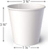 Lakesstory 4 oz White Paper Cups, 50 ct Hot Beverage Cup for Coffee, Tea, Water