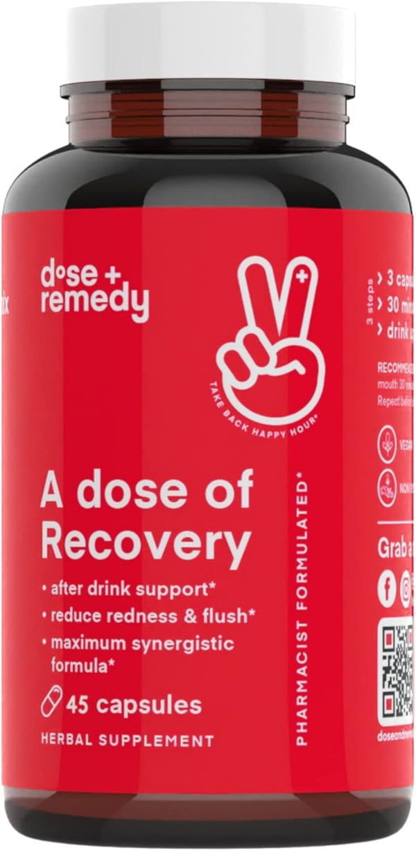 A Dose of Recovery | Liver Detox | Made in USA | Hydration Support for Better Morning Recovery - 45 Pills