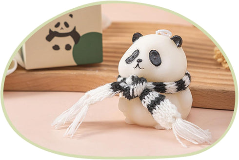T-shin Candle,110G Panda Shaped Scented Cute Animal Aesthetics Aroma Soy Wax Decorative Candle for Table Photo Prop
