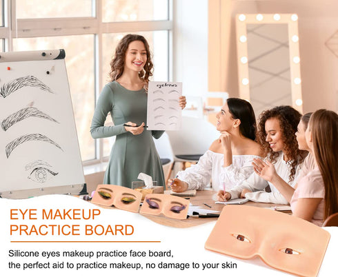 3D Reusable Makeup Practice Face Board, Makeup Mannequin for Professional Artists, Students, and Beginners