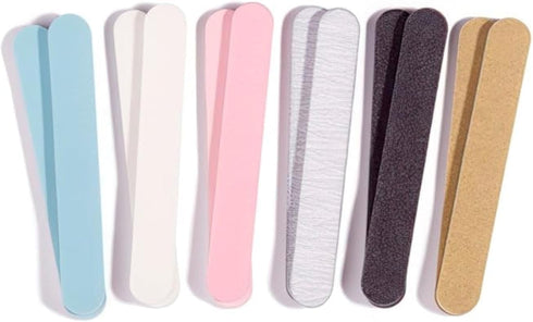 Professional Colorful Mini Finger Nail Files - Washable Emery Boards, 3-1/2 Inches Long, 12 Files Per Pack
