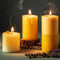 NUOREEL Natural Beeswax Candles Lavender/Sandalwood/Vanilla Sky Scented, 140H Burn Time,Prayer Home Decor, Eco-Friendly
