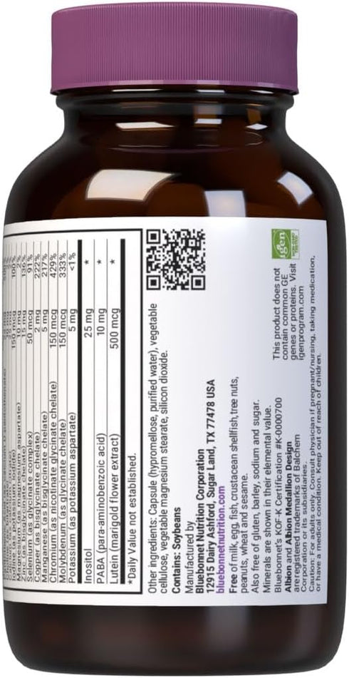 Bluebonnet Nutrition Multi ONE (Iron-Free) - Daily Nutritional Support, 30 Vegetable Capsules, Kosher Certified