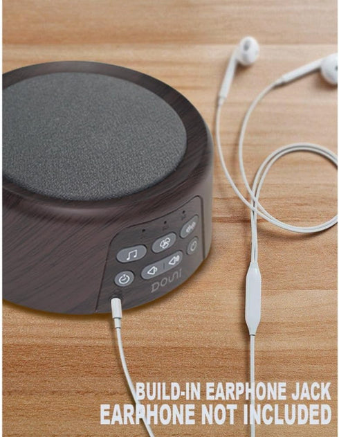 White Noise Machine - Sleep Sound Machine with Soothing Sounds, Timer & Memory Function for Relaxation (Brown Wood