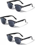 Mass Vision Semi-Rimless Full Reading Lens Sunglasses with No Bifocal - UV400