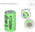 6 Packs 1/3AAA 200mAh 1.2V Ni-MH Rechargeable Battery for Outdoor Solar Garden Art Light