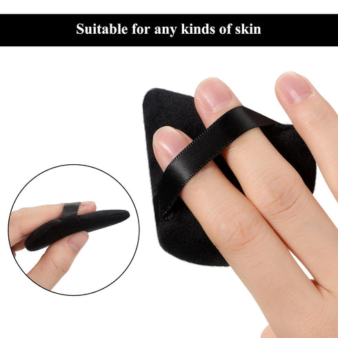 Maitys 12 Pieces Powder Puff Triangle Face Makeup Cosmetic for Loose Powder, Washable Reusable Foundation Sponge