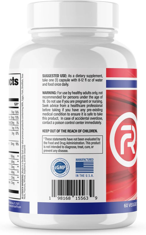 Fit4Duty Multivitamin+, One a Day Multivitamin Plus Other Nutrients - 60 Servings, 2 Month Supply