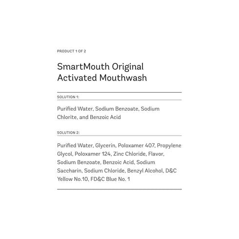 SmartMouth Premium Zinc Ion Toothpaste & Original Activated Mouthwash Combo - Whitening Toothpaste with Fluoride (Mild Mint Flavor) & Adult Mouthwash for Bad Breath (Fresh Mint Flavor)