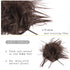 HMD Darkest Brown Tousled Updo Messy Bun Hair Piece with Elastic Rubber Band