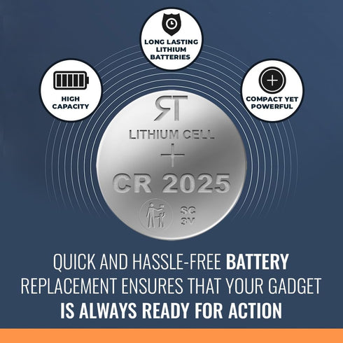 Rome Tech CR2025 Batteries Replacement for Remote Control, Compatible with Bose Smart Soundbar 300, 600, Yamaha