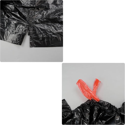 5 Gallon Drawstring Trash Bags, Flat Bottom Garbage Bag, Black, 110 Counts/3 Rolls