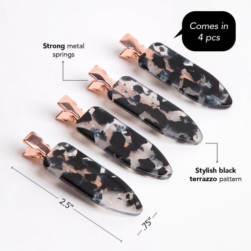 Kitsch Creaseless Hair Pins - No Crease Hair Clips for Makeup, 4pc Set for Styling