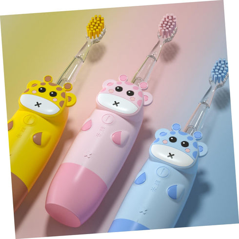 Sonic Electric Toothbrush with Cartoon Design - Ergonomic Handle for Kids