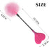 Heart-Shaped Flirting Feather Hand Pat - Black