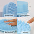 Upgrade 2 in 1 Bath and Shampoo Body Brush, Silicone Scrubber for Shower, Easy to Clean