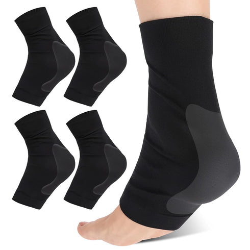 Hpmjz 2 Pcs Achilles Tendon Heel Protector Compression Padded Sleeve Socks Premium Gel