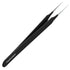 Ingrown Hair Tweezers, Pointed Tip, Black, Precision Stainless Steel for Treatment & Splinter Removal