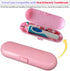 Electric Toothbrush Travel Case for Oral-B Toothbrushes, 4 Pcs Toothbrush Head Covers (Pink)