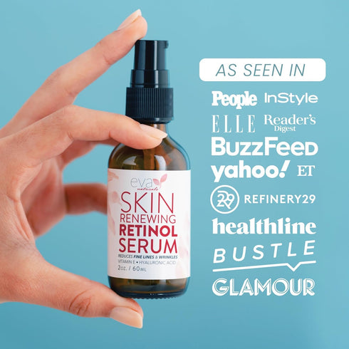 Retinol Serum by Eva Naturals, 2.5% Retinol Serum for Face with Hyaluronic Acid, Vitamin E & Organic Aloe - 2 Pack
