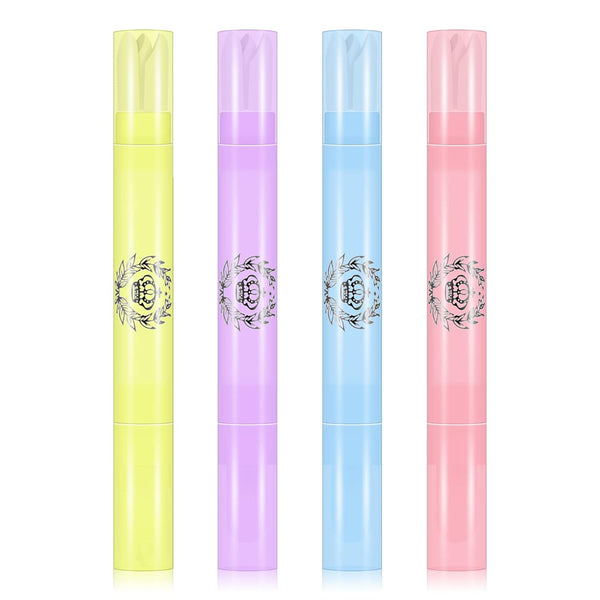 Ownest 4 Pcs Nail Polish Corrector Remover Pen, Nail Art Correction Set with Cotton Tip and 3 Refills for Perfect